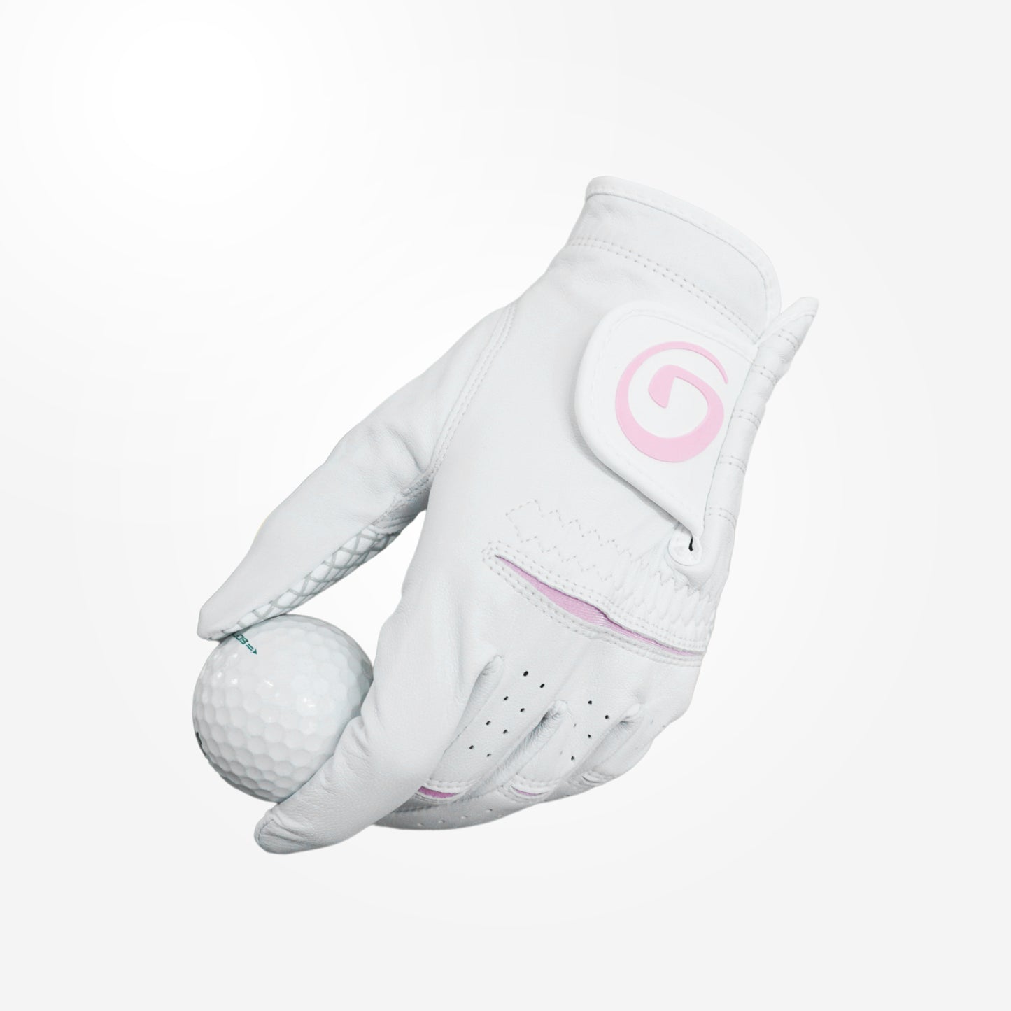 Gogolf Leather Glove Flexmover White Pink