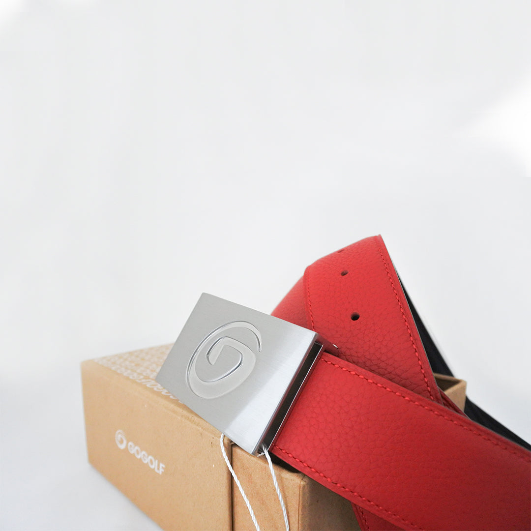 Men's Leather Belt Collider Red