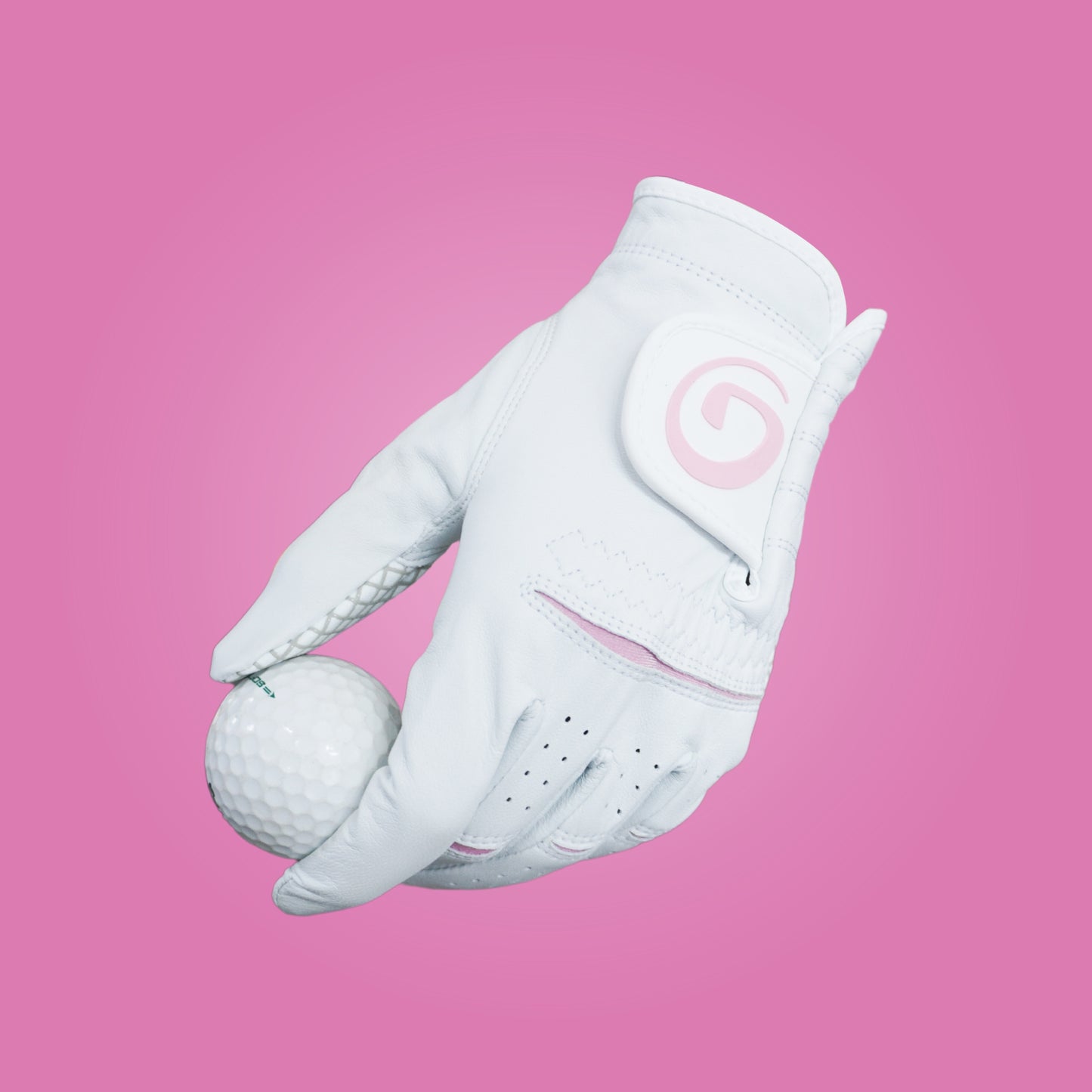 Gogolf Leather Glove Flexmover White Pink