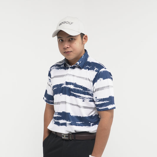 Men's Golf Shirt Stripe Abstract