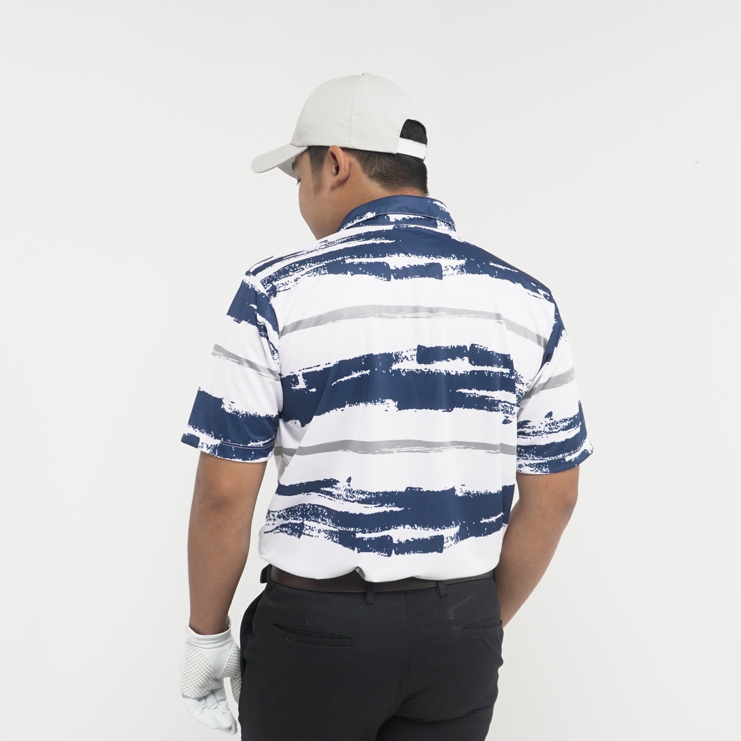 Men's Golf Shirt Stripe Abstract