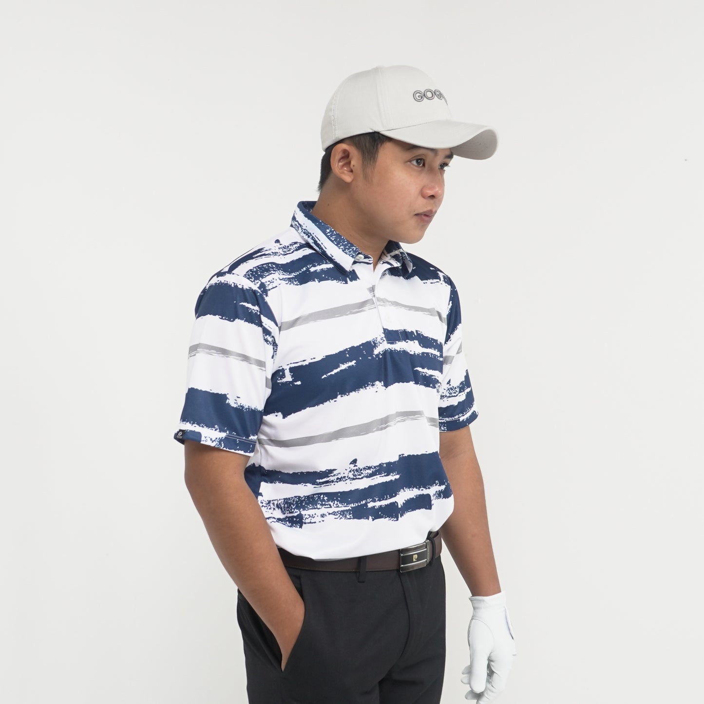 Men's Golf Shirt Stripe Abstract