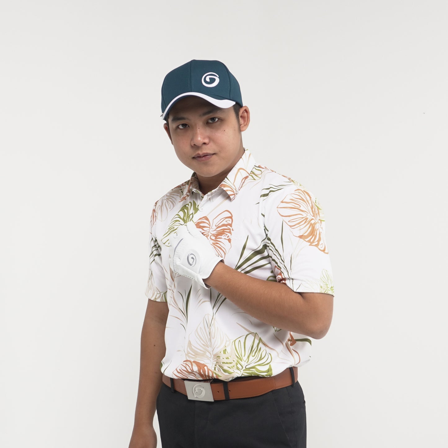 Men's Golf Shirt Monstera