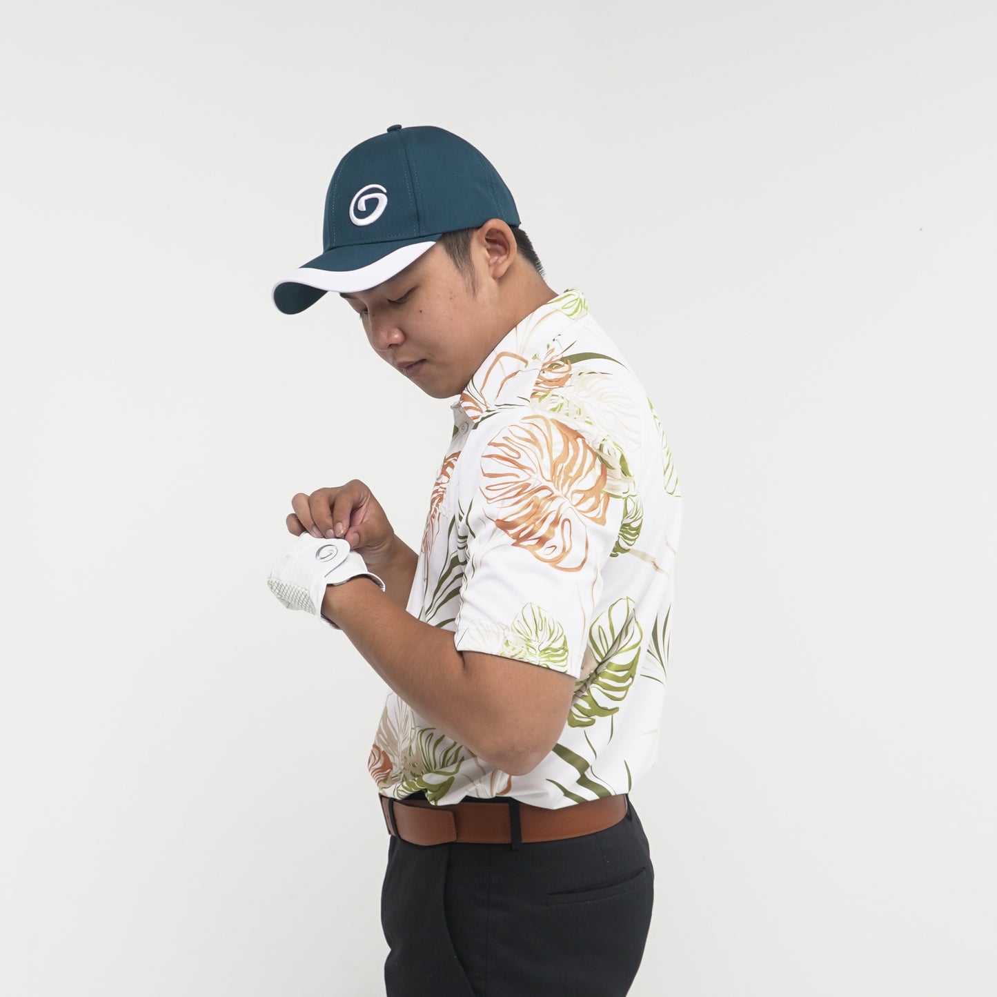 Men's Golf Shirt Monstera